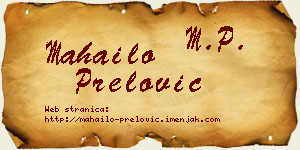 Mahailo Prelović vizit kartica